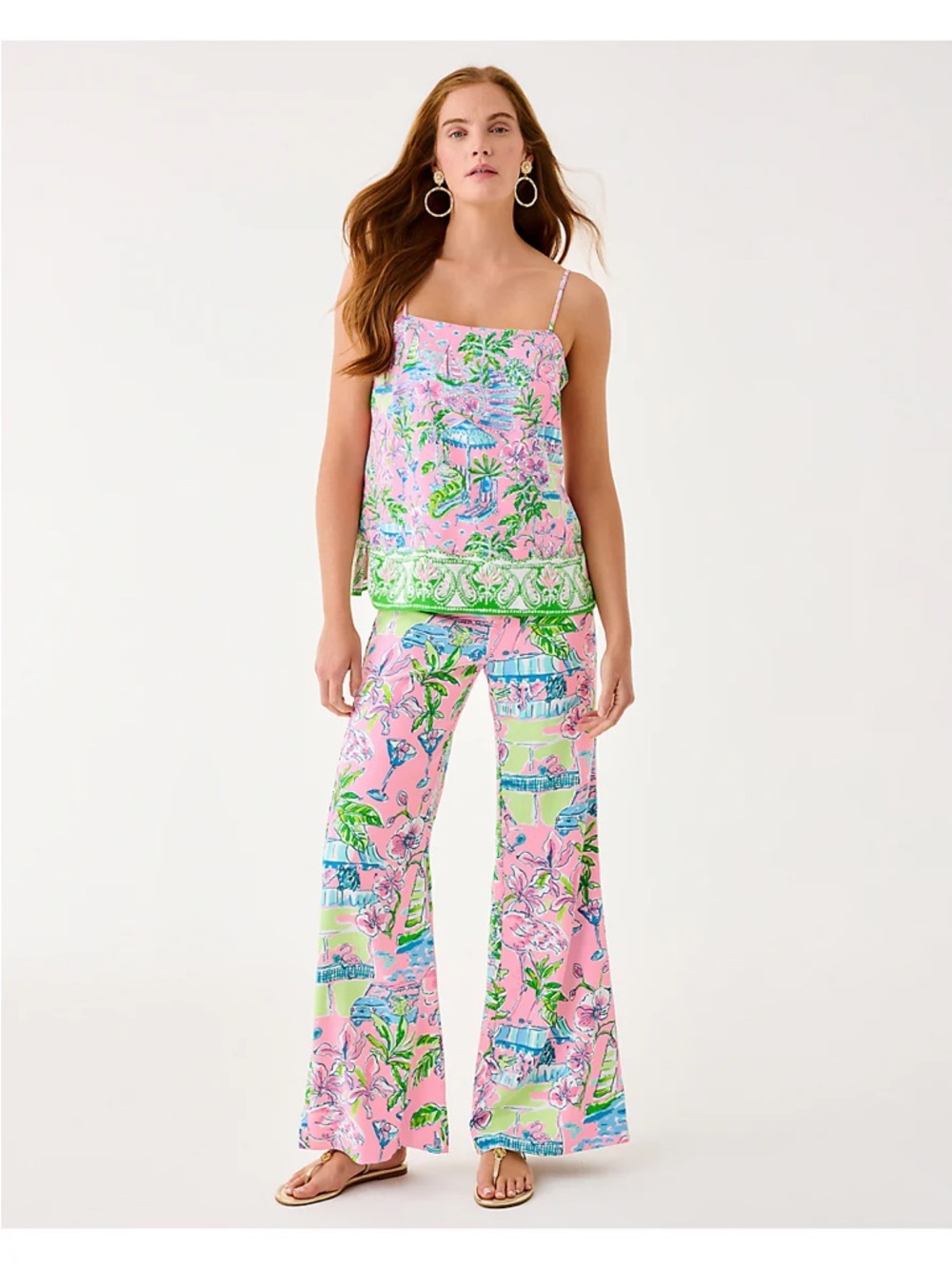 Lilly Pulitzer Pollyanna high rise, Palazzo pants, conch shell pink size 8 NWT